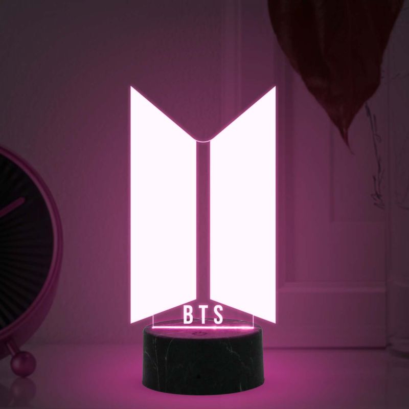 3D Illusion Kpop BTS night Lamp with Automatic Color Changing Light Gift for BTS Army Lover , Birthday Gift for Girls Boys , Bedroom Decor